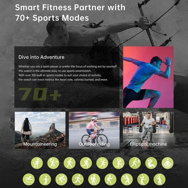 Waterproof Smartwatch Men Bluetooth Voice Call Message Sports Fitness Smart Watch Women Music Playback  Health Monitor Bracelet