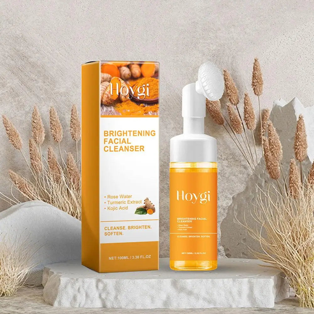 Turmeric Face Soap Facial Cleanser Set Gentle Cleaning Lemon Turmeric Essence Skin Purifying Soap Facial Cleanser Skin Care Set