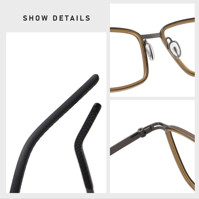 Linde Replica Classic Circular Frame Eyeglasses Prescription Titanium Alloy Eyewear Comfortable Reading Myopia Glasses 698009