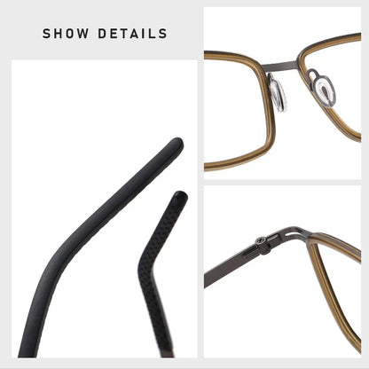 Linde Replica Classic Circular Frame Eyeglasses Prescription Titanium Alloy Eyewear Comfortable Reading Myopia Glasses 698009