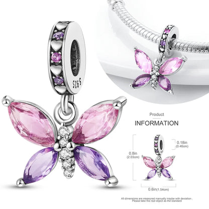 Hot Sale 925 Silver Charms Beads Perfume Animal Butterfly Pendants Fit Original Bracelet DIY Jewelry