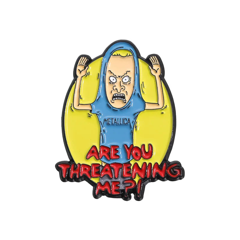 Movie Comedy Animated Brooch Enamel Pins Funny Cartoon Characters Metal Brooch Lapel Badge Jewelry Accessories Friends Gifts