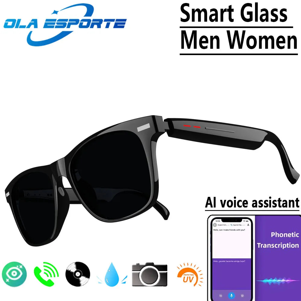 New Camera Smart Music Women Men Sports Sunglasses Headphones Wireless Bluetooth Talking Headset HIFI Audio Bluetooth Glasses