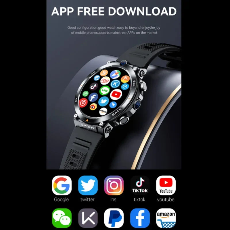 H10 Smart Watch4GNet Global WIFI with Multifunctional Sports Round Screen Smartwatch NFC Positioning for Fitness Tracker