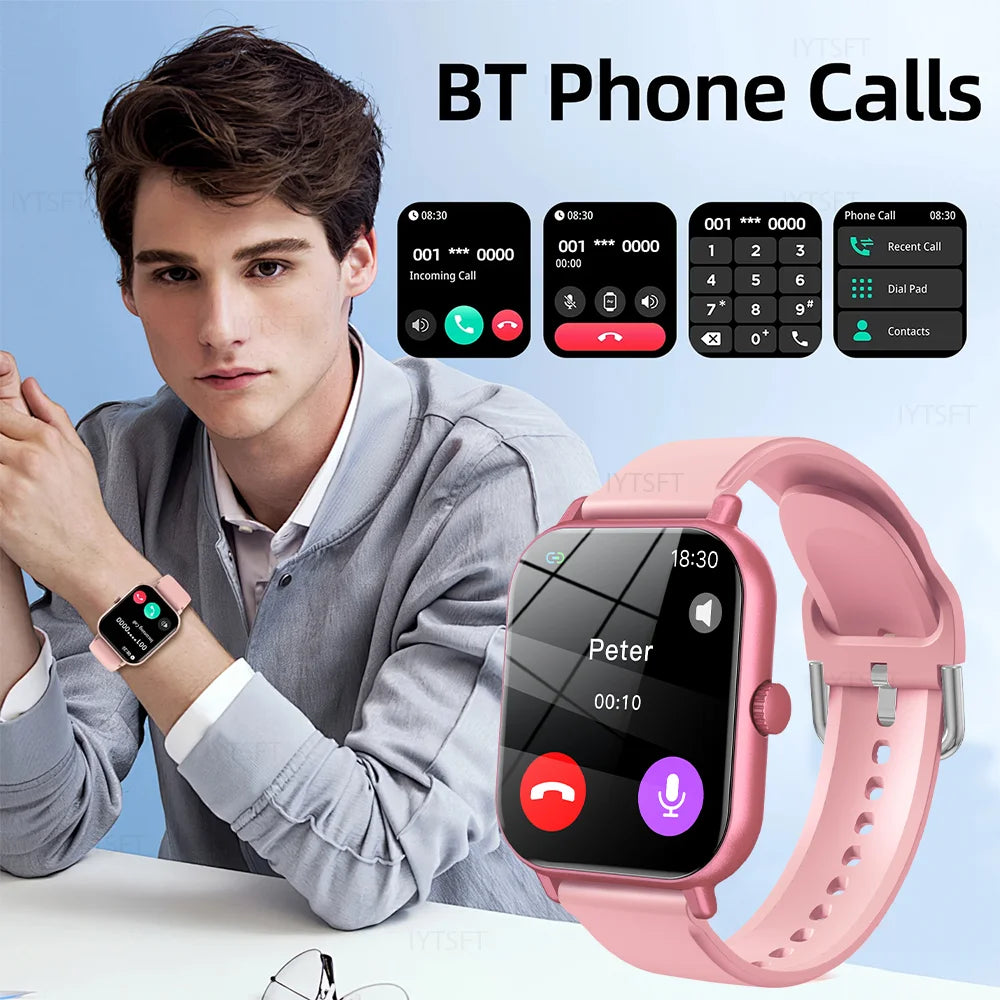 KESHUYOU 2025 New Smart Watch Men Women Full Touch Screen Heart Rate Tracker Bluetooth Talking Sports Smart Watch Holiday Gift