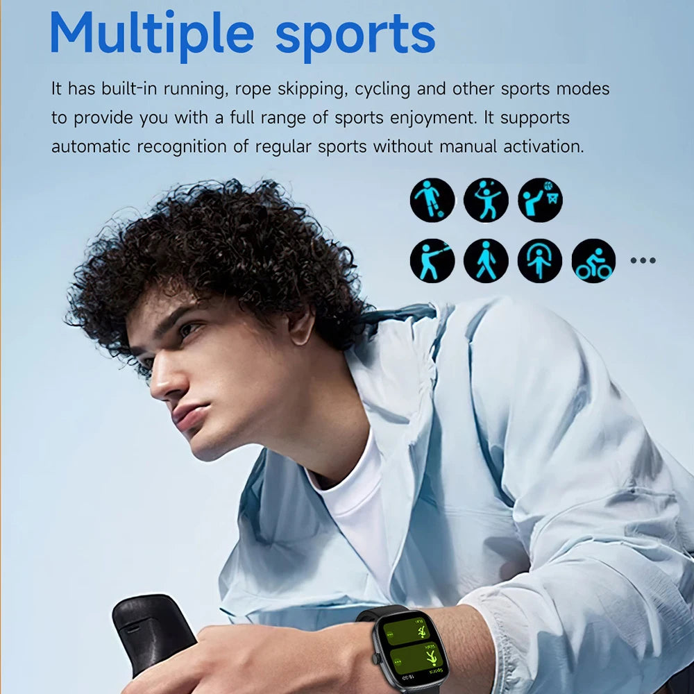 2025 Smart Watch Android IOS Phone 1.83 Inch Color Screen Bluetooth Answer Call Fitness Watches Tracker Smartwatch Women Men