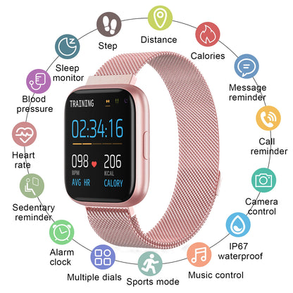 1.4 Inch Smart Watch For Women Heart Rate Blood Pressure Sleep Monitoring Multi Sport Modes Smart Notification Ladies Smartwatch