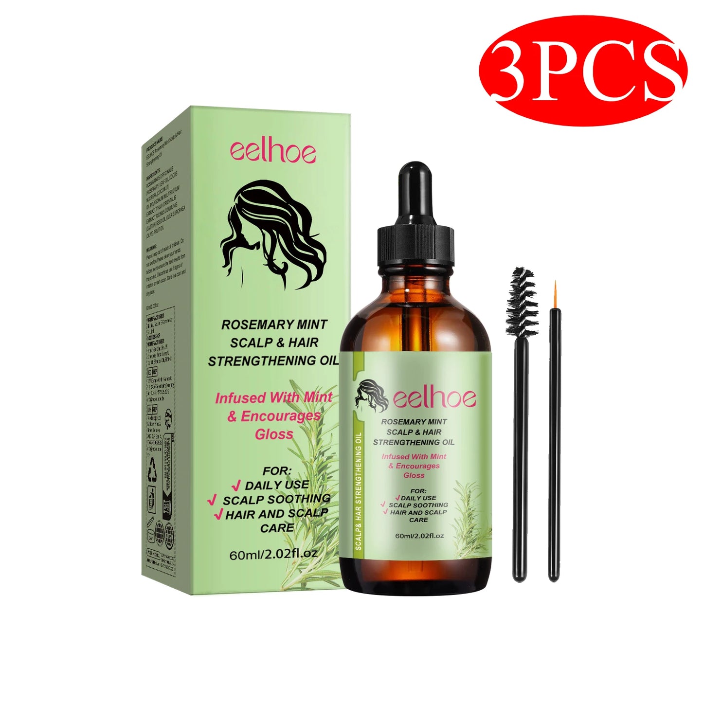 Rosemary Hair Care Essential Oil Prevent Hair Loss Reduct Dryness Frizz Nourish The Scalp Stabiliz The Roots Hair Care Products