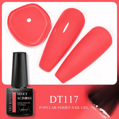 7ML Wine Red Gel Nail Polish Christmas Red Glitter Semi Permanent Varnish Nail Supplies Soak Off UV LED Nail Art Gel Polish DIY