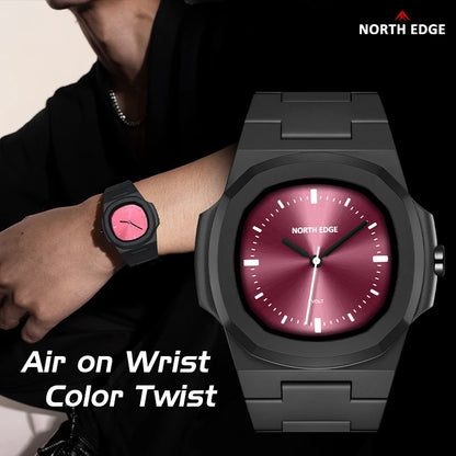 NORTH EDGE VOLT New Smart Watch Men Digital Watch Sports Swimming Fashion Simple Light Square Watch For Men Women Waterproof 50M