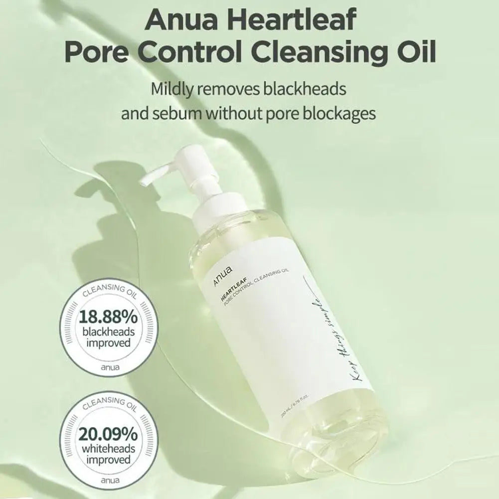 ANUA Heartleaf Pore Control Cleansing Oil Pore Control And Black Point Removal Facial Cleanser Ideal For Daily Use 200ml New