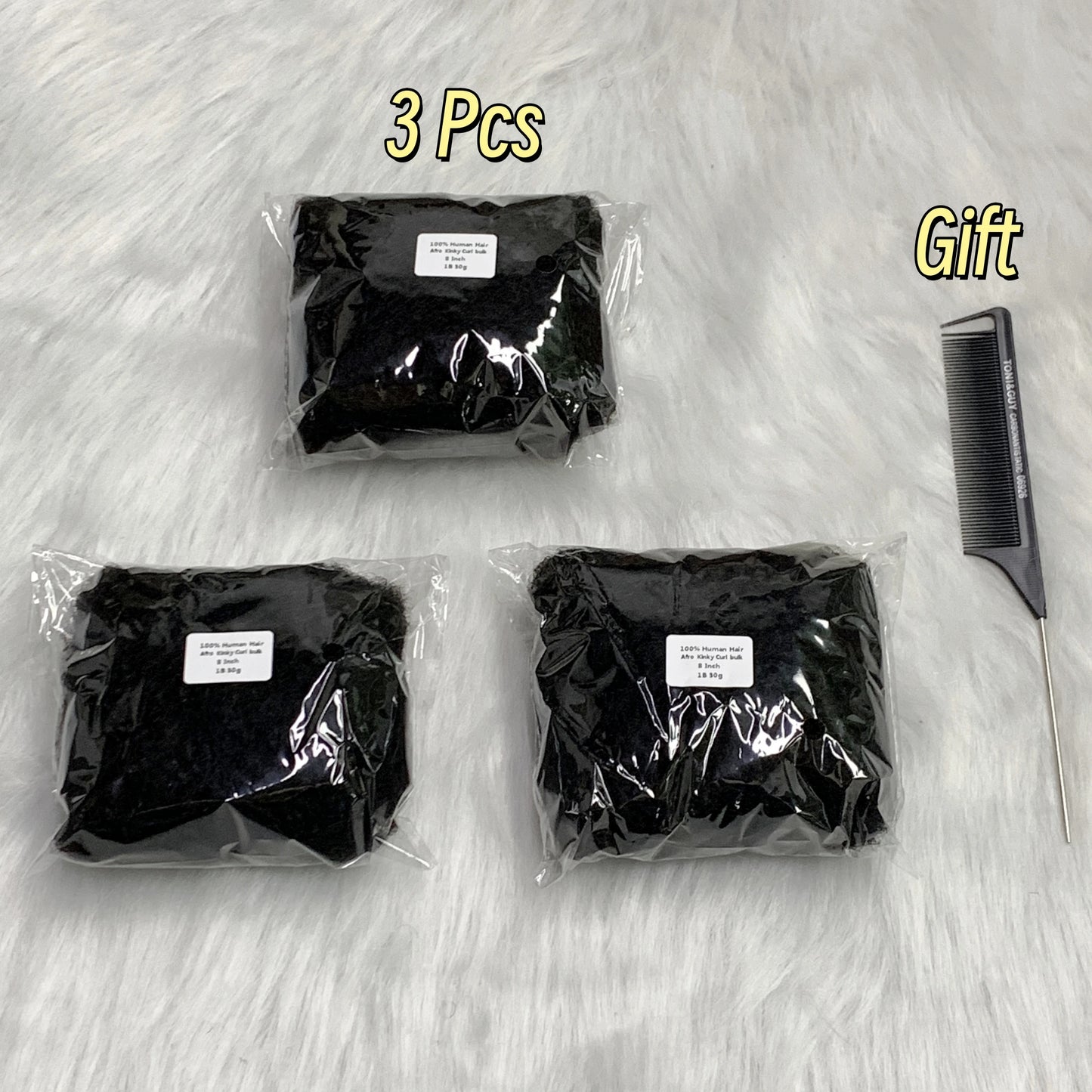 1Pc/30g Hair No Weft Brazilian Afro Kinky Curly Human Hair Bulk Remy Bulk for Braiding Extensions Natural Hai for Locs Braids