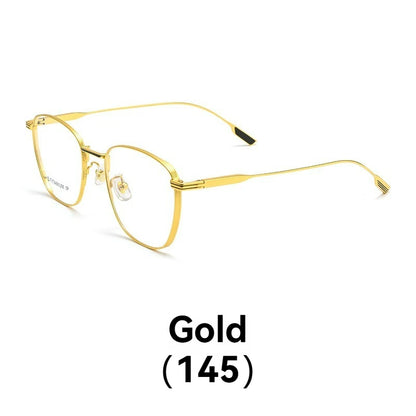New ultra-light pure titanium thickened wide-edged large-frame glasses for men's fashionable and versatile big face design