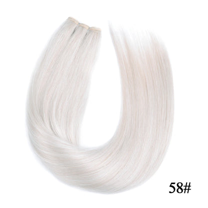 Straight Hair Extensions Synthetic Smooth Ombre Hair Weaving 26 inches brown Synthetic Straight Hair Bundles Full To End