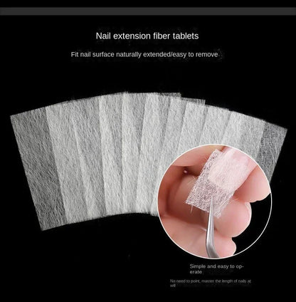 Nail Extension Silk Fiberglass Non-woven Silks Form Wrap Manicure Building UV Gel French Acrylic Tips Glass Fiber Paper