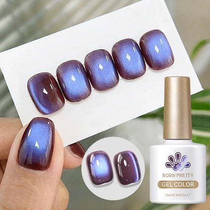 BORN PRETTY 10ml HEMA TPO FREE Mint Chocolate Cat Magnetic Gel Nail Polish Sumer Colored Ultra Shine Soak Off UV Gel Nail Art