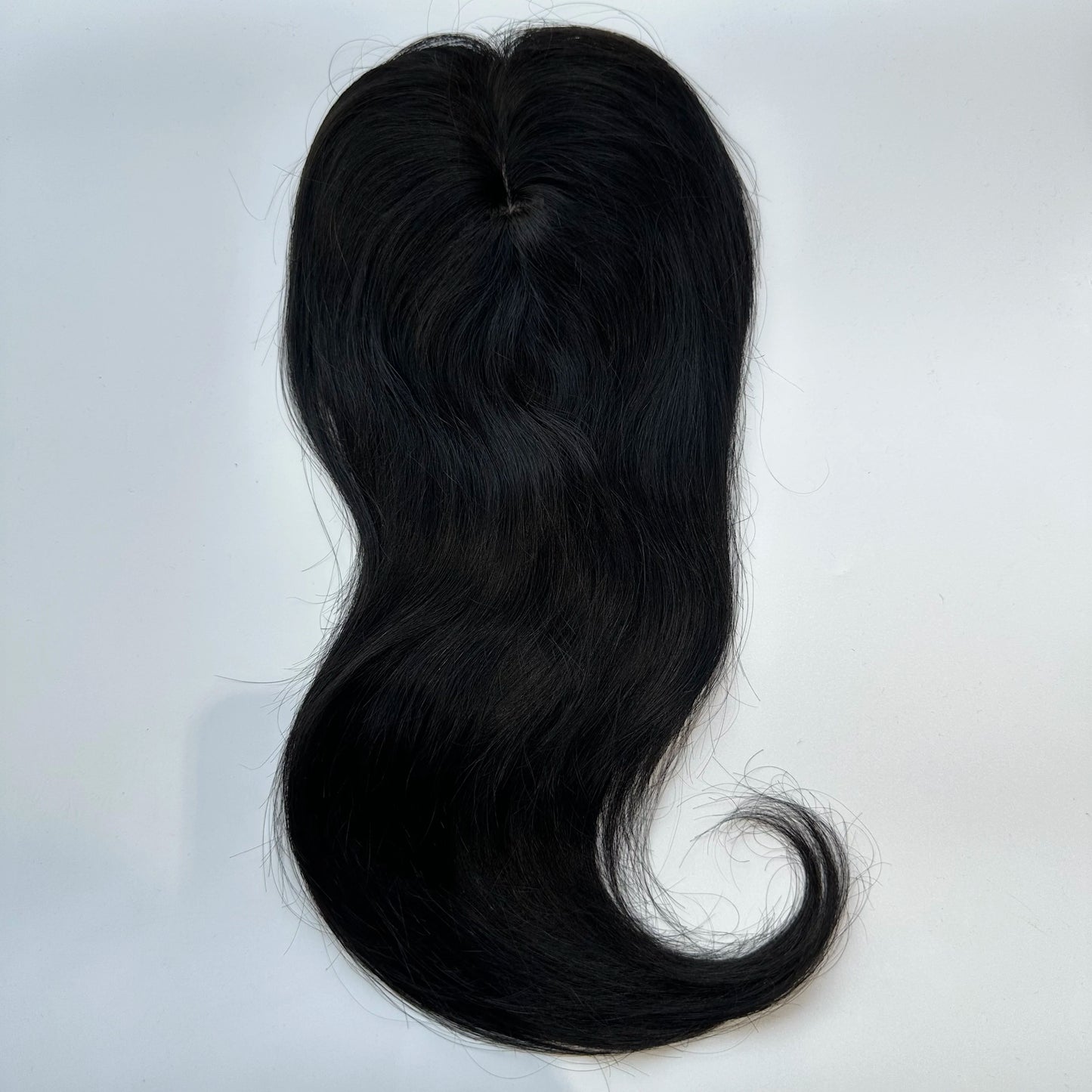 Hair Topper With Bangs Women 100% Human Hair Wigs Clip In Hairpieces Blonde Natural Straight Hair Topper Silk Base 35cm