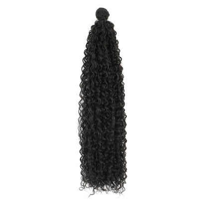 Magicae 30Inches Kinky Curly Hair Synthetic Brown Water Wave Hair Extension High Temperature Ombre Blond 27/613 Hair Bundles