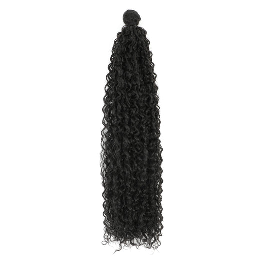 Magicae 30Inches Kinky Curly Hair Synthetic Brown Water Wave Hair Extension High Temperature Ombre Blond 27/613 Hair Bundles