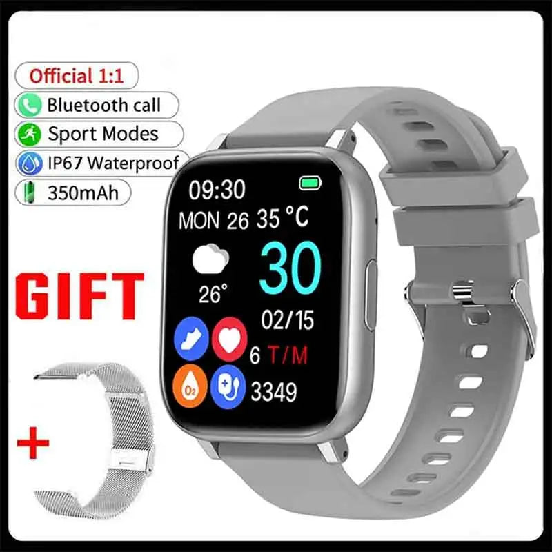 New SmartWatch 1.77" Big Color Screen Full Touch Custom Dial Smart Watch Bluetooth Call with App Support Smart Watch Women Men