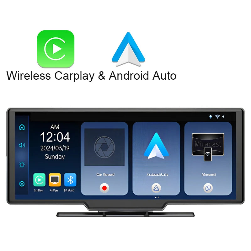 10.26 Inch Car Mirror Radio Multimedia Video Player Universal Wireless Carplay 5G Wifi BT High-performance CPU HDR QLED Screen