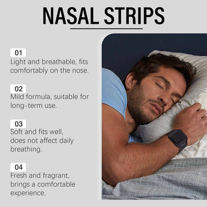 Advanced Nasal & Mouth Sleep Strips - Aloe Vera, Menthol & Hyaluronic Acid For Snoring Relief & Breathing Improvement