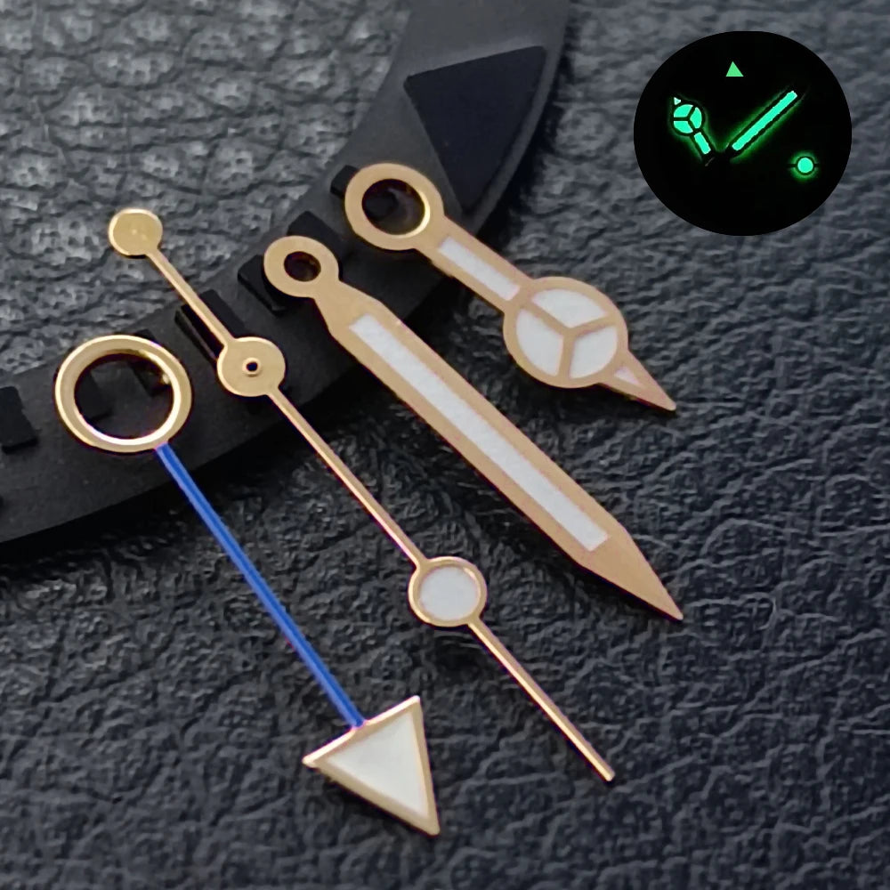 GMT Hands Blue Green/Green Luminous NH34 GMT Watch Hands for NH34 Automatic Movement watch accessories Watch Part For Wristwatch