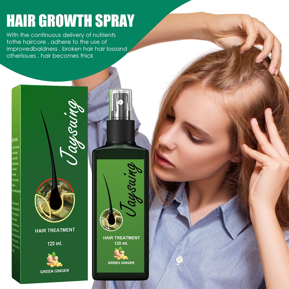 Fast Ginger Hair Growth Spray Roots Grow Anti Hair Loss Serum Liquid Scalp Damaged Treatment Repair Care Products Beauty Health