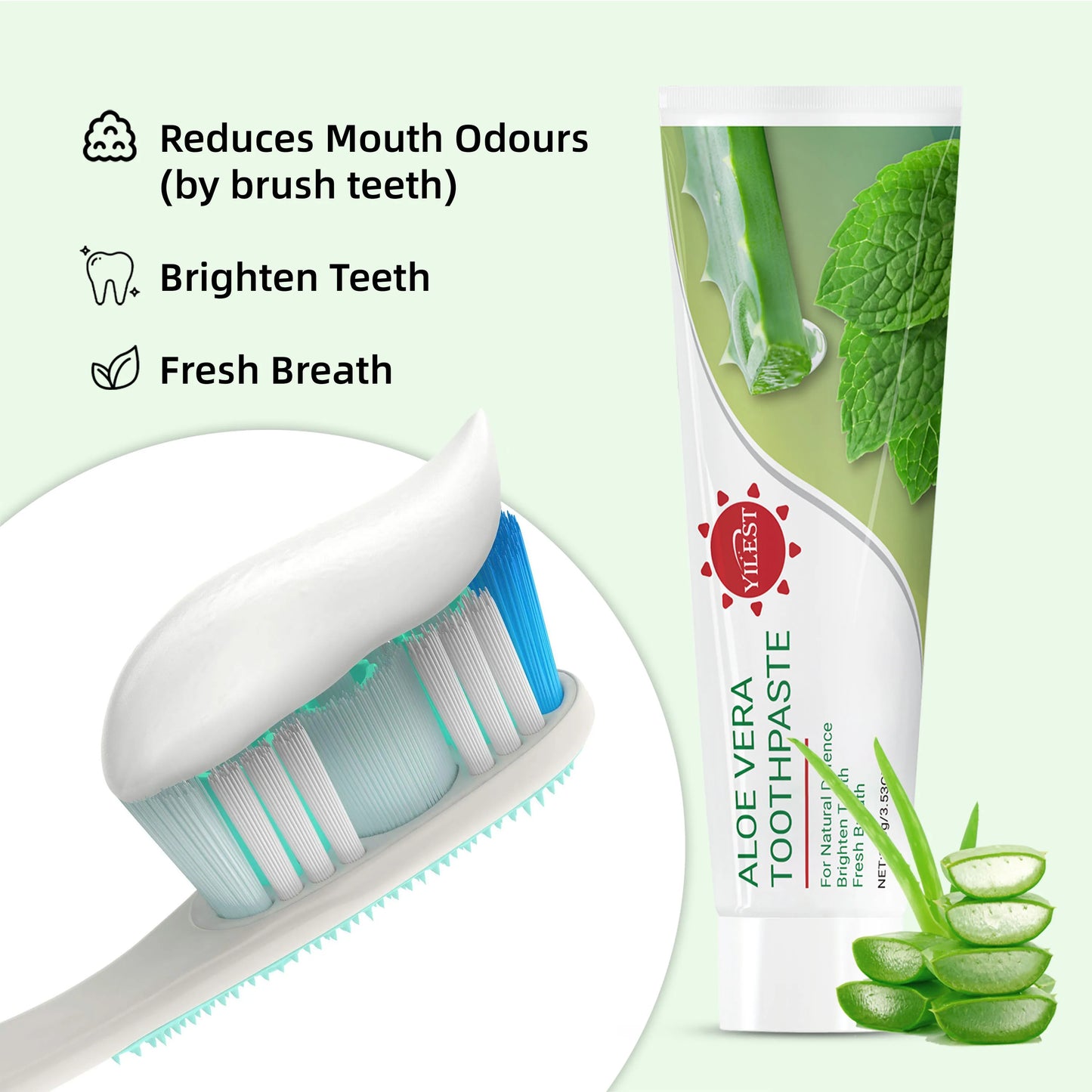 Aloe Vera Toothpaste Deep Cleaning Freshens The Mouth Removes Yellow Teeth Stain Bad Breath Teeth Care Product Natural Formulas