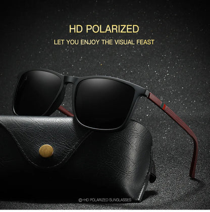 Sports Sunglasses for Men Polarized Comfortable Wear Square Sun Glasses Male Light Weight Eyewear Accessory with Origina UV400