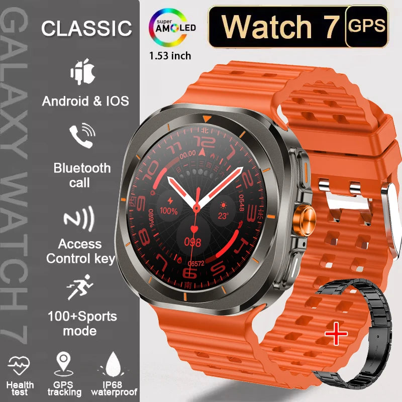 2025 New Watch 7 Ultra Smart Watch Men 3D Display Sport SmartWatch GPS NFC Compass Blood oxygen Smartwatch Women For Android IOS