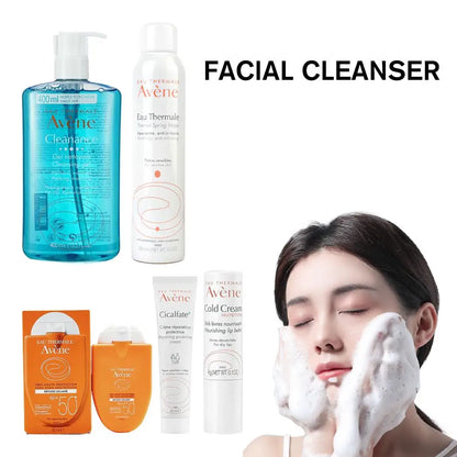 Avene Facial Cleanser SPF 50+ Sunscreen Deep Cleansing Whitening Cold Cream Removes Face Dirt Moisturizing Gel Skin Care