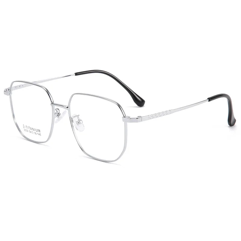 UVLAIK Ultra Light Square Glasses Frame Retro Anti-Blue Light Eyewear Pure Titanium Frame Eyeglass Fashion Solid Color Spectacle