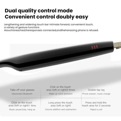 New M01 Smart Glasses Bluetooth Sunglasses AI Translation Blue Light Filter Polarized Lenses Open Music Holiday Gift