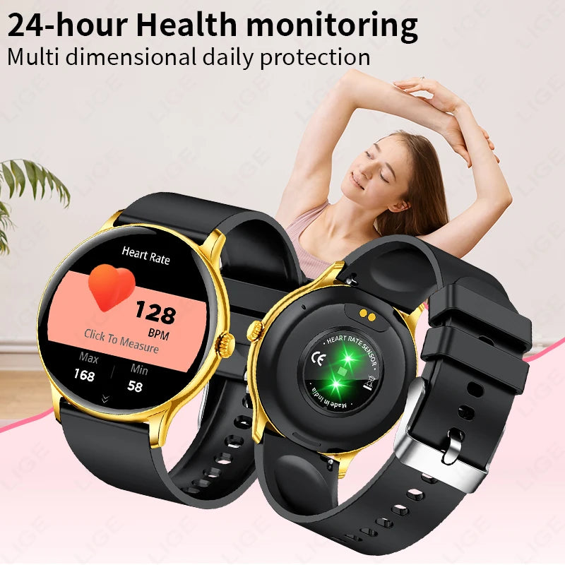 LIGE 2025 Bluetooth Call Full Touch HD Thin Screen Smart Watch Women IP68 Waterproof Watch Sport Fitness Tracker Smartwatch Men