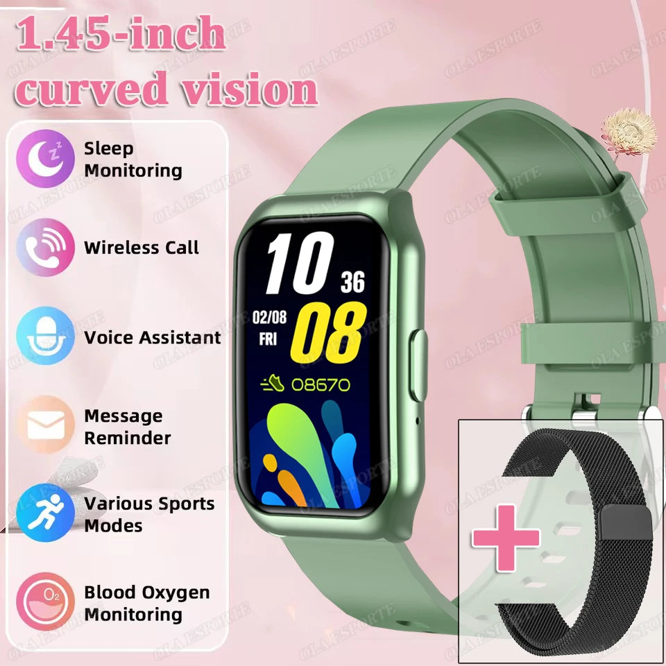 New Curved Screen Smart Watch 2025 For Health Watch Heart Rate Blood Oxygen/Pressure Sleep Monitor Sports Waterproof Smartwatch