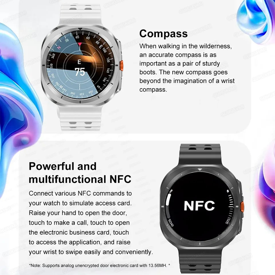 2025 Ultra 7 Smart Watch 32G Memory Video Play GPS NFC AMOLED Fitness Sport Waterproof Bluetooth call High-end Fashion Watches