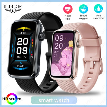 LIGE New Full Touch Screen Smart Watch Women Men Waterproof  Sports Fitness Heart Rate Monitor Ladies Smartwatch For Android ios