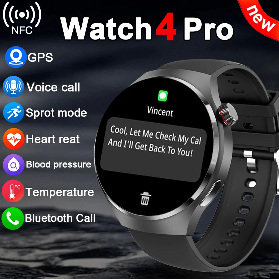 2025New For Huawei Watch4 PRO Smart Watch Men Ms.Watch 4 Pro HD Screen Bluetooth Call NFC GPS Heart rate waterproof SmartWatch