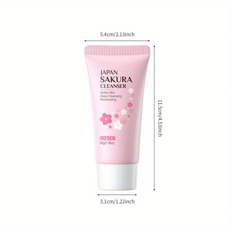 Sakura Facial Cleanser Oil Control Hydrating Gentle Deep Cleansing Suitable for All Skin Types 50g