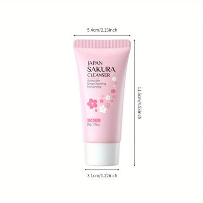 Sakura Facial Cleanser Oil Control Hydrating Gentle Deep Cleansing Suitable for All Skin Types 50g