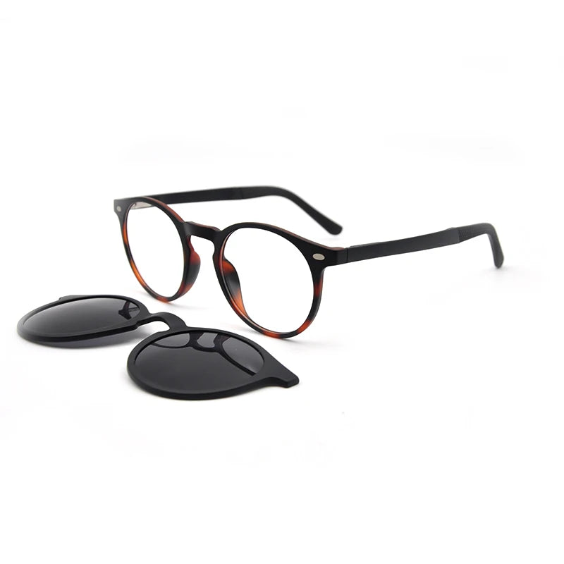 KANDREA Round Vintage Sunglasses Women Man Magnetic Glasses Clip on Brand Designer 2022 Optical Myopia Eyeglasses Frame S2034
