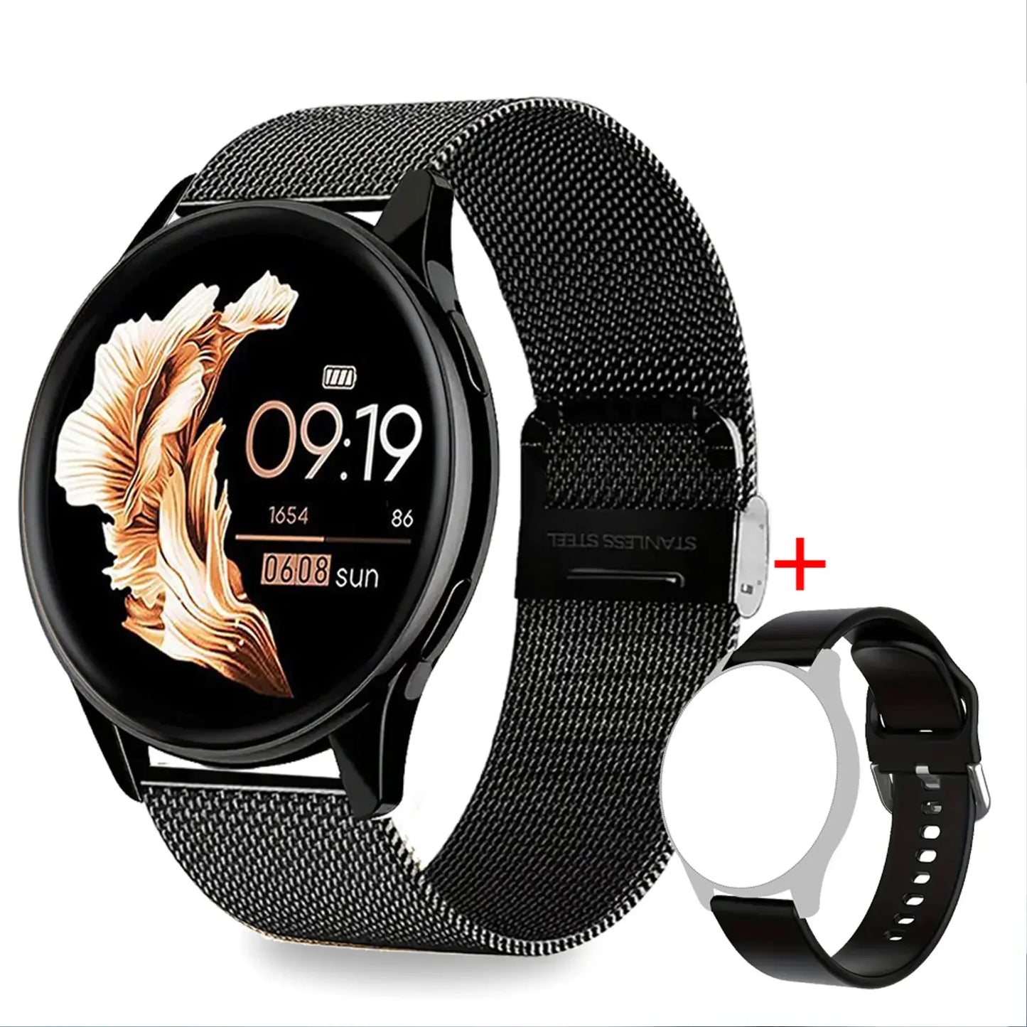 1.28" Dual-Strap Smart Watch – HD Display, Wireless Calls, Custom Wallpapers. Android/iOS Compatible. Fitness, Alerts, Music Con