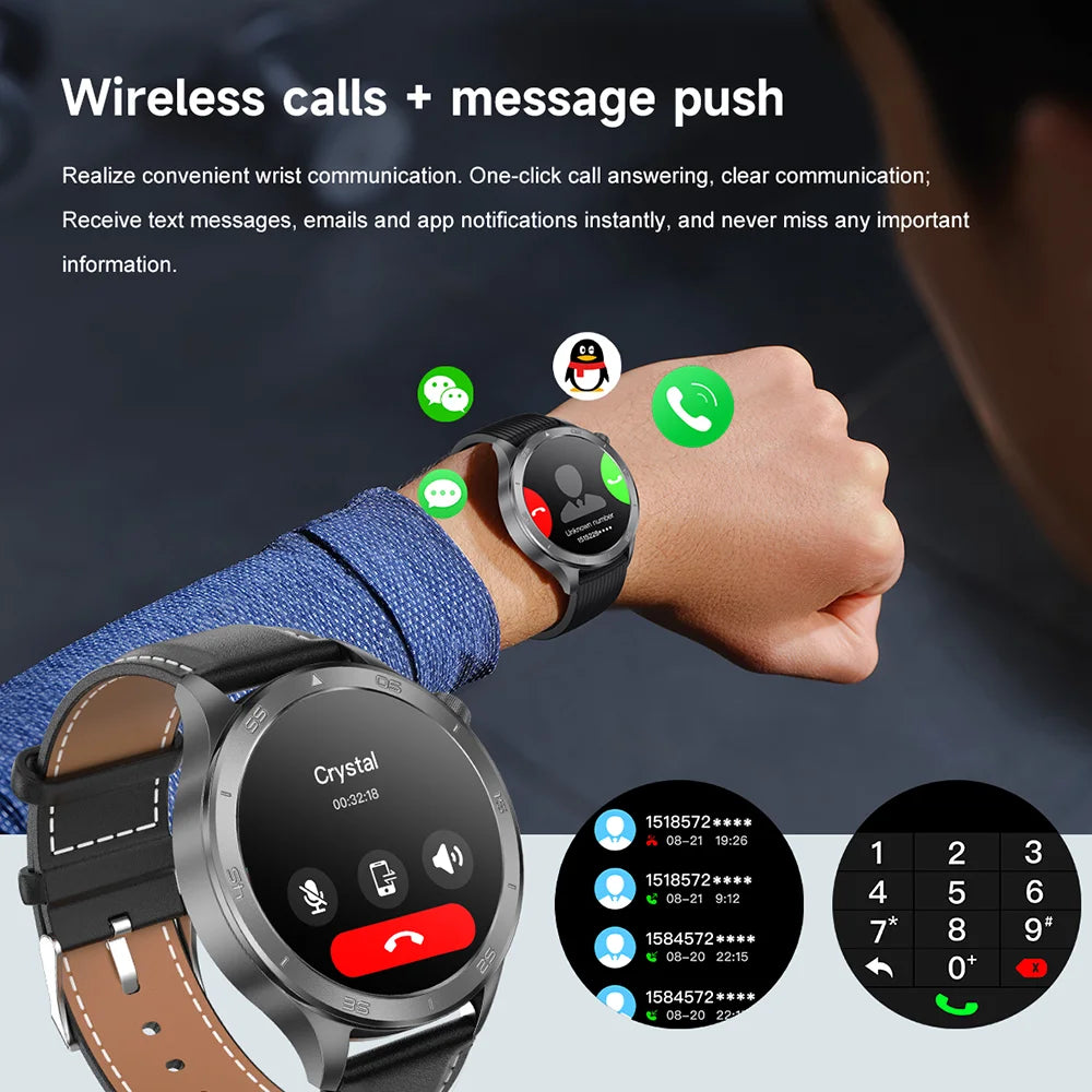 2025 New For OPPO X2 Men's Smartwatch IP67 Waterproof Compass Sports Partner Message Push Bluetooth Call Music Smart Watch