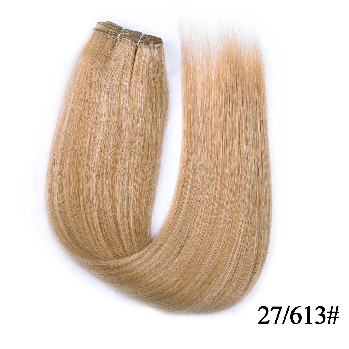 Straight Hair Extensions Synthetic Smooth Ombre Hair Weaving 26 inches brown Synthetic Straight Hair Bundles Full To End