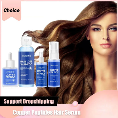 Hair Growth Serum Copper Peptides Scalp Treatment Repair Damaged Frizzy Nourish Soft Shine Smoothing Hair Strengthening Shampoo