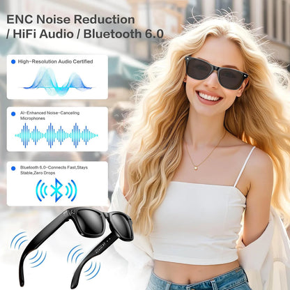 2025 New AI 800W camera Smart Glasses Recording Videos Photo Recognition Answer Translation TWS Earphone Music Bluetooth Glasses