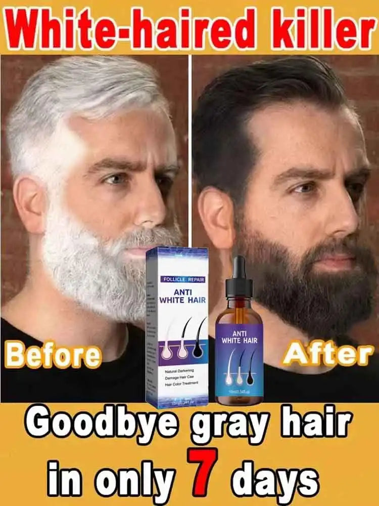 Natural Anti Gray Hair Serum | Nourishing Hair Care Remedy - Repair White & Darkening Hair