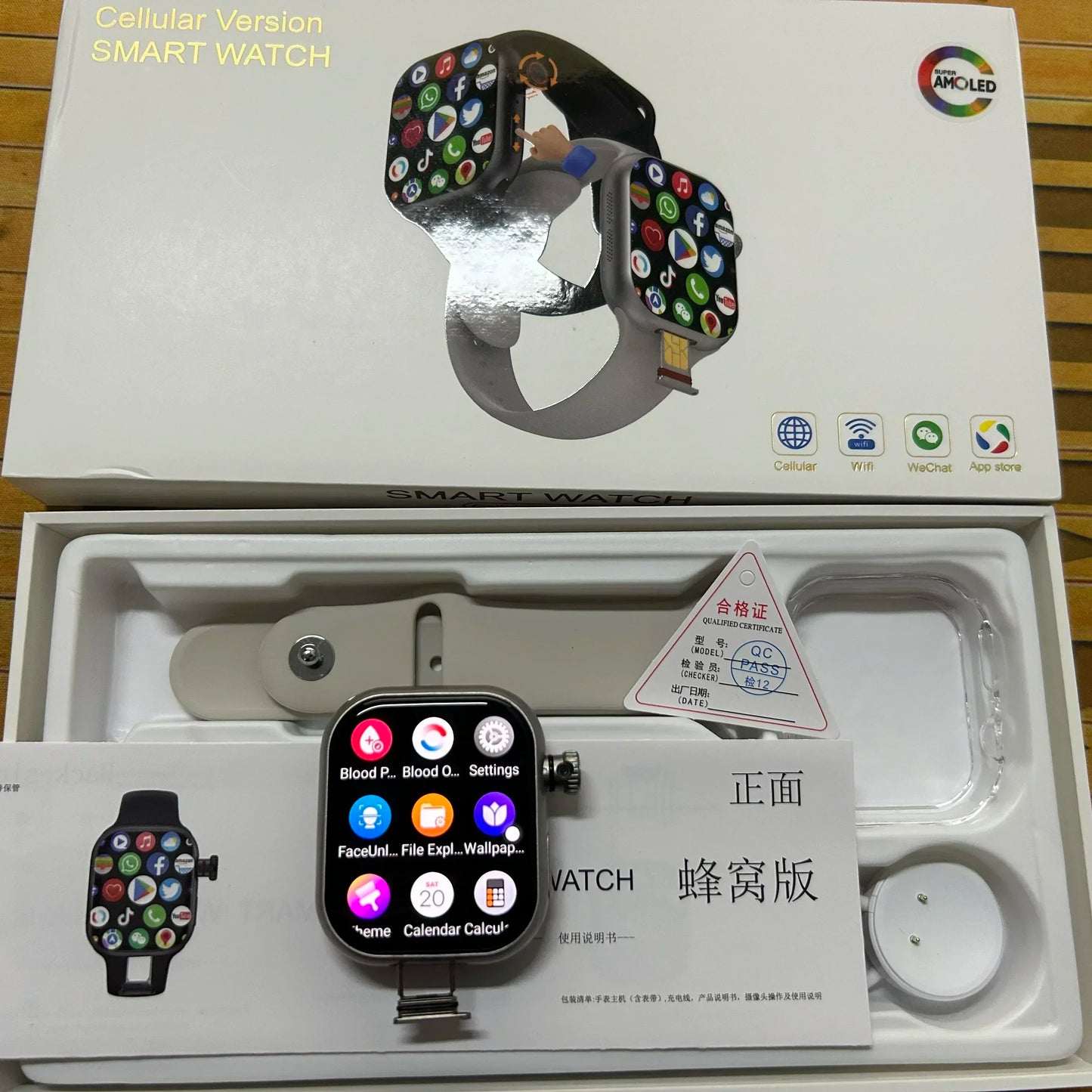 New Smart Watch CD20  Global Edition, 2.29-inch AMOLED Large Screen, 180 ° Rotating Camera, SIM Card, WiFi，GPS， Video call