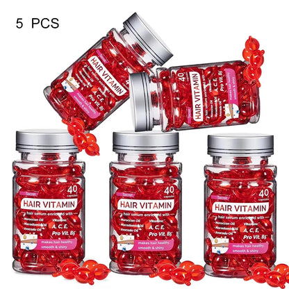 Moroccan Agam Vitamin Oil Hair Care Essence Damaged Nutrition Repair Hair Splitting Improvement Treatment Products 40 Capsules